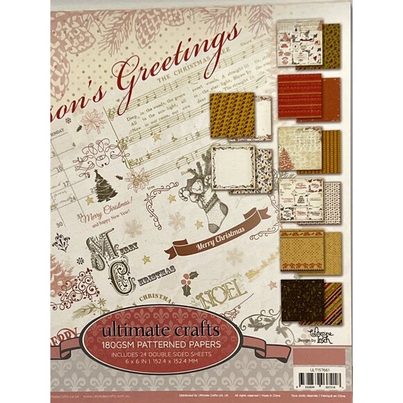 NIP Ultimate Crafts HOLIDAY CRAFT PAPER 180GSM ULT157661 BY CATHERINE INSCH - Picture 2 of 6
